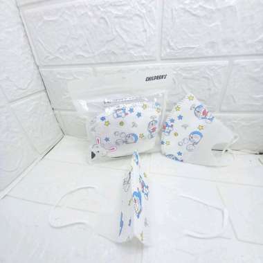 MASKER DUCKBILL ANAK MOTIF isi 20pcs/pack PUTIH MOTIF DORAEMON