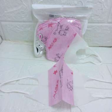 MASKER DUCKBILL ANAK MOTIF isi 20pcs/pack PINK MOTIF BINTANG