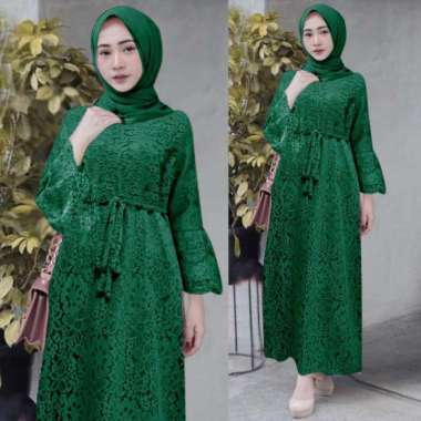 Gamis Yasina Baju Muslim Gamis Brukat Premium Gamis Pesta Nikahan Gamis Seragaman (Ukuran L,XL,XXL,X