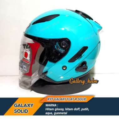 KYT GALAXY FLAT R AQUA BLUE | HELM KYT TERBARU VISOR FLAT Visor flat L Aqua