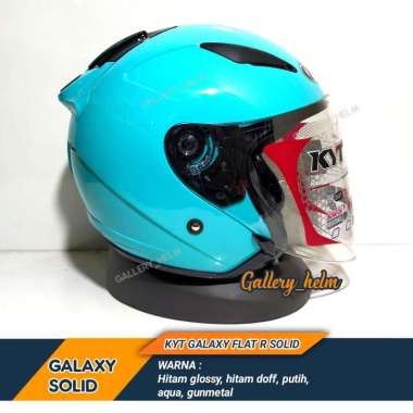 KYT GALAXY FLAT R AQUA BLUE | HELM KYT TERBARU VISOR FLAT Visor flat XL Aqua