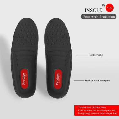 Insole sepatu Alas kaki sport anti bau nyaman empuk Prodigo Ultralite Hitam