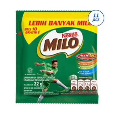 Promo Harga Milo ActivGo Reguler per 11 sachet 22 gr - Blibli