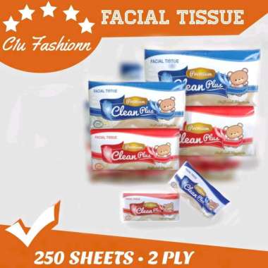 Murah Tisu Tissue Facial Clean Plus 2 Ply 250 Sheets Kualitas Premium