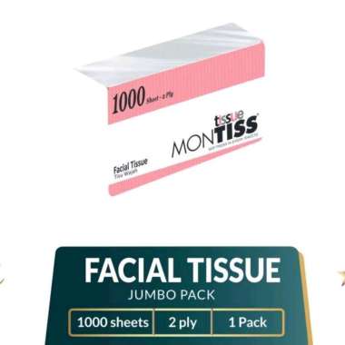 TISSUE MONTISS FACIAL 1000 SHEET TISSUE TISU MONTIS
