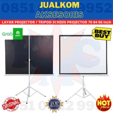 LAYAR PROJECTOR TRIPOD SCREEN PROJECTOR 84 96 Inch Tripod 84"