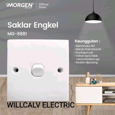 SAKLAR ENGKEL MORGEN MG-8881 / SAKLAR TUNGGAL 1 ARAH MORGEN MG-8881 Saklar MORGEN mg-8881