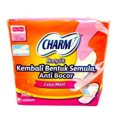 Promo Harga Charm Body Fit Extra Maxi NonWing 30 pcs - Blibli