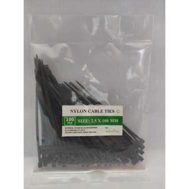 AliMaMa - CABLE TIES 100 MM ISI 100 - Kabel Tie Pengikat Plastik Olshop Dasi Tali Serut Nylon 10 cm 