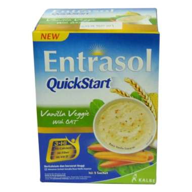 Promo Harga Entrasol QuickStart Sereal Vanila Veggie per 5 sachet 30 gr - Blibli