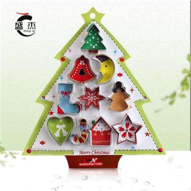 Cookie Cutter Christmas Stainless Cetakan Kue Natal 10pc