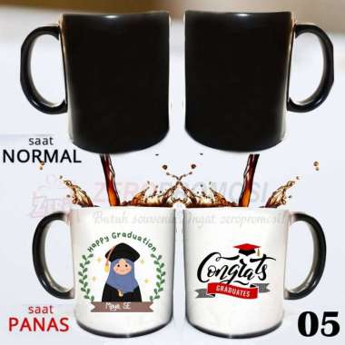 Kado Wisuda Mug Bunglon Request Nama Custom - Magic Mug Hadiah Graduation Bunglon 5