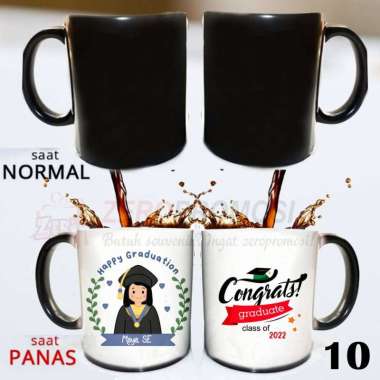 Kado Wisuda Mug Bunglon Request Nama Custom - Magic Mug Hadiah Graduation Bunglon 10