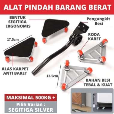500kg + Alat Pemindah Penggeser Pengangkat Dongkrak Furnitur Barang Berat Lemari Kulkas Tempat Tidur