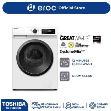 TOSHIBA Dryer Mesin Pengering Pakaian Kapasitas 8kg Model TD-H80SEN
