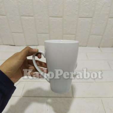 Gelas keramik kopin - cangkir kopi bos - cangkir keramik tinggi Putih