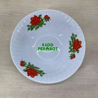 mangkok keramik kembang lucky - mangkok keramik motif bunga - mangkok 6 Inch