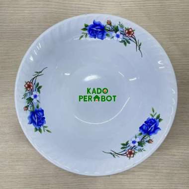 mangkok keramik kembang lucky - mangkok keramik motif bunga - mangkok 7 Inch