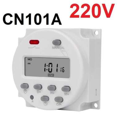 Timer Switch Digital Time Delay Relay 220V CN101A Untuk Lampu Digital Timer Programmable On Off 220V