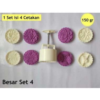Cetakan Mooncake - Cetakan kue bulan import Besar set 4