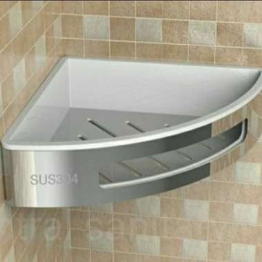 Rak sabun sudut Stainless SUS 304 / rak kamar mandi sudut Stainless