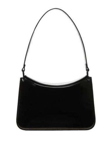 black leather bag
