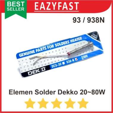 Elemen Solder Dekko Dual 93 938-N 80W 80 W Watt Element Original Korea 93