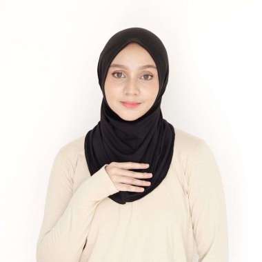 Rifanyhijab - Pamela Hijab Bergo Sport Black