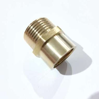 Neple sok sambung Kuningan drat luar 3/4"inch x drat dalam 1/2"inch