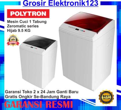 MESIN CUCI POLYTRON 1 Tabung Zeromatic series Hijab 7.5 KG – PAW 7527