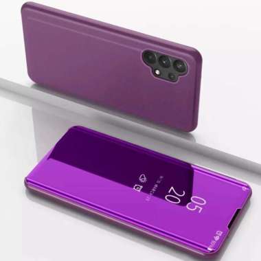Case Samsung A32 A52 A72 Clear View Standing Flip Cover Casing a52 - Ungu