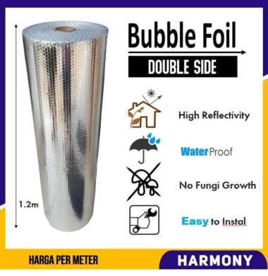 ALUMINIUM FOIL ATAP Bubble Double Side Murah Harga PER METER