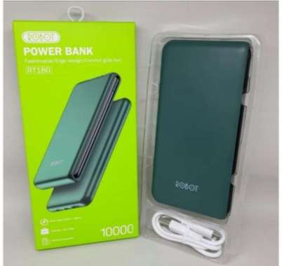 Power Bank Robot RT180 10000mah - Putih Hijau