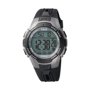 Q&Q Digital Jam Tangan Pria [Original/ M189J] abu putih