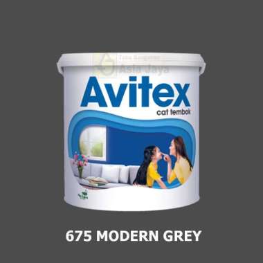 Cat Tembok Interior Avitex 5 kg (Base - Tinting) 675 Modern Grey