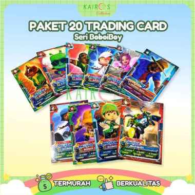 Paket Kartu Mainan Karakter BoboiBoy Isi 20 - Trading Card Boboi Boy