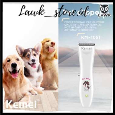 ALAT CUKUR BULU HEWAN KEMEI KM-1051 PET CLIPPER TRIMMER GROOMING TERBAIK Multicolor