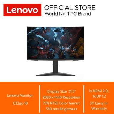 Lenovo G32QC-10 32 Inch Gaming Monitor QHD VA 144Hz 1ms