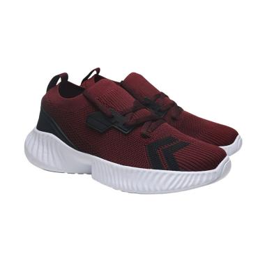 Precise Flexnit Hikaru JT Sepatu Anak Laki 36 Maroon Hitam