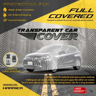 Body Cover Sarung Mobil Plastik HARRIER Tebal Anti Air WATERPROOF