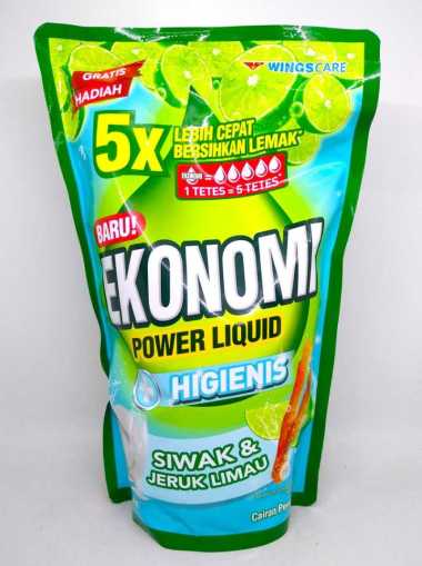 Promo Harga Ekonomi Pencuci Piring Power Liquid Siwak & Jeruk Limau 760 ml - Blibli