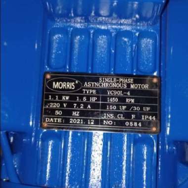 DINAMO / ELEKTRO MOTOR MORRIS 1 PHASE 1.5 HP 1.5HP 1100w