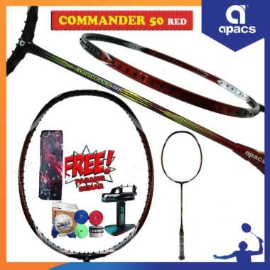 Apacs Commander 50 Raket Badminton - Original BLACK RED