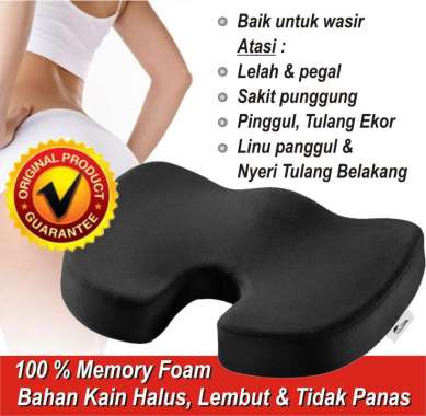 WATERPIAHOME Bantal Duduk Bantal Terapi Memory Foam Seat Cushion