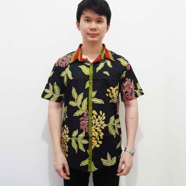 Evercloth VINO MAN JUMBO Kemeja Batik Jumbo Pria - Hitam L-XL BLACK