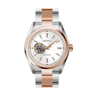 SEIKO Presage Automatic Mechanical Open Heart Jam Tangan Pria [SSA-260J1] Silver Rosegold