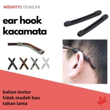 Ear Hook Earhook Kacamata / Penyangga Kuping Anti Slip Karet Kacamata Hitam