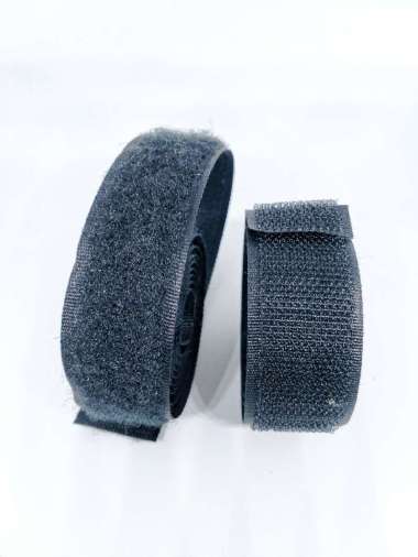 kretekan Velcreo/perekat kain/pita perekat 25 mm 1 meter hitam