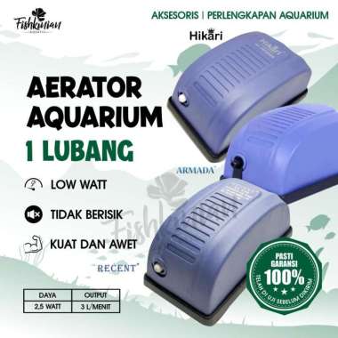 AERATOR AQUARIUM POMPA GELEMBUNG UDARA 1 LUBANG RECENT ARMADA HIKARI