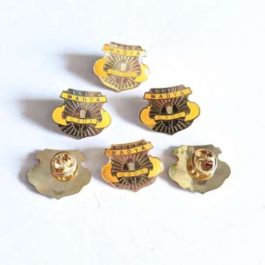 Mulyocreative Pin Kerah Satpam Gada Madya Warna Kuning - LAPIS FIBER / 2pcs